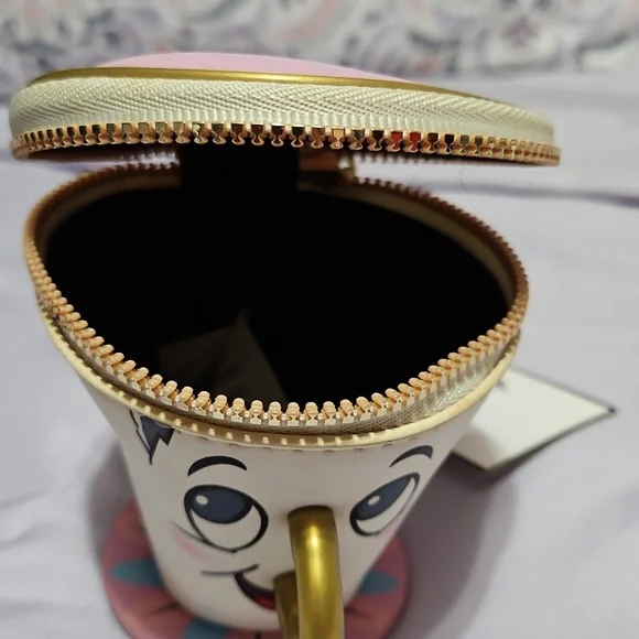 Disney Beauty And The Beast Chip Cup Coin Holder Purse - Picture 4 of 6
